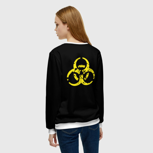 Женский свитшот 3D Toxic - Биологическая опасность, цвет 3D печать - фото 4