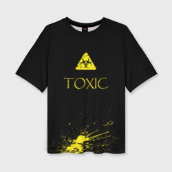 Женская футболка oversize 3D Toxic - Биологическая опасность