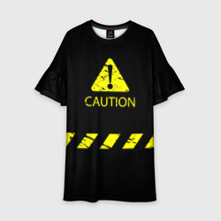 Детское платье 3D Caution - Осторожно опасность