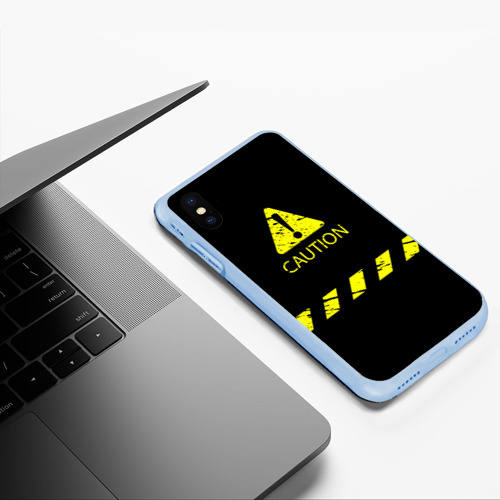 Чехол для iPhone XS Max матовый с принтом CAUTION - Осторожно опасность, фото #5