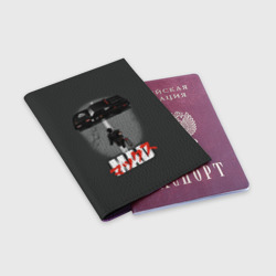 Обложка для паспорта матовая кожа Mad Max and Akira - фото 2
