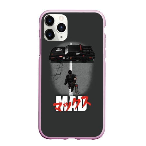 Чехол для iPhone 11 Pro матовый Mad Max and Akira, цвет розовый