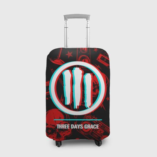 Чехол для чемодана 3D Three Days Grace rock glitch, цвет 3D печать