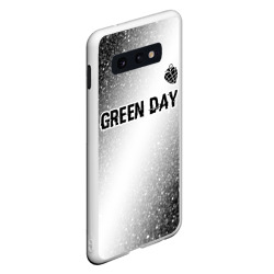 Чехол для Samsung S10E Green Day glitch на светлом фоне: символ сверху - фото 2
