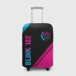 Чехол для чемодана 3D Blink 182 - neon gradient: надпись, символ