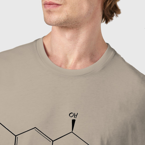 Мужская футболка хлопок Адреналинчик, цвет миндальный - фото 6