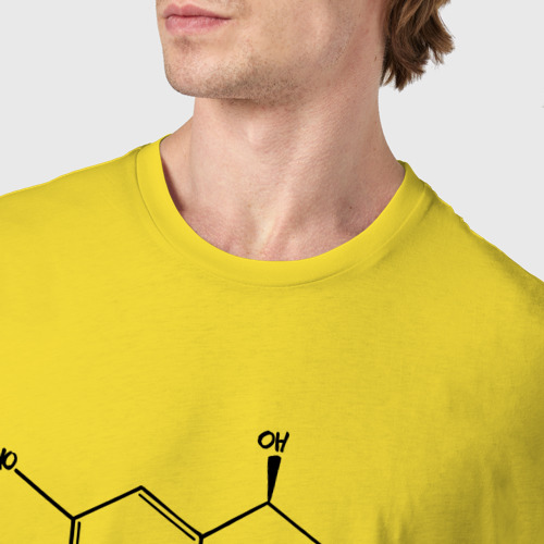 Мужская футболка хлопок Адреналинчик, цвет желтый - фото 6
