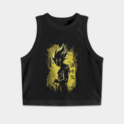 Женская укороченная майка-топ хлопок Goku Son - Dragon Ball - Character