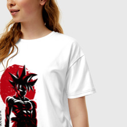 Женская футболка хлопок Oversize Goku Son - Dragon Ball - Japan style - фото 2