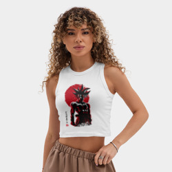 Женская укороченная майка-топ хлопок Goku Son - Dragon Ball - Japan style - фото 2