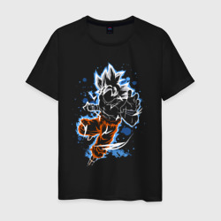 Мужская футболка хлопок Dragon Ball - Son Goku - neon