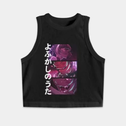 Женская укороченная майка-топ хлопок Vampire Nazuna Nanakusa