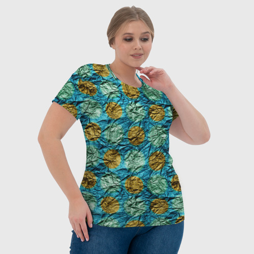 Женская футболка 3D с принтом Фольга от шоколадной конфеты - текстура, фото #4