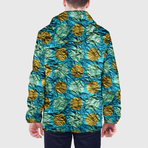 Мужская куртка 3D с принтом Фольга от шоколадной конфеты - текстура, вид сзади #2
