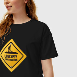 Женская футболка хлопок Oversize Знак - в разработке - фото 2