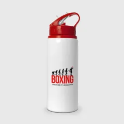 Бутылка для воды с трубочкой Boxing evolution