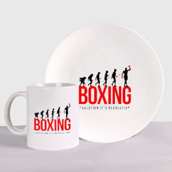 Набор: тарелка + кружка Boxing evolution