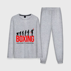 Мужская пижама с лонгсливом хлопок Boxing evolution