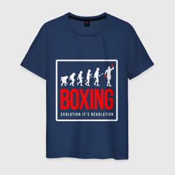 Boxing evolution its revolution – Мужская футболка хлопок с принтом купить со скидкой в -20%