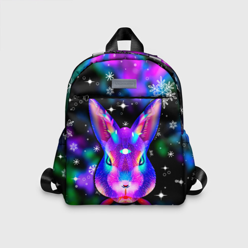 Детский рюкзак 3D Неоновый кролик