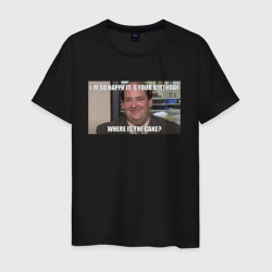 Office - It`s your birthday – Мужская футболка хлопок с принтом купить со скидкой в -20%