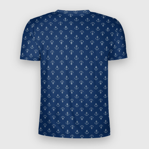 Мужская футболка 3D Slim с принтом Морской лабиринт, вид сзади #1