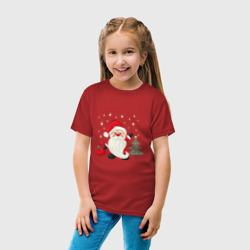 Детская футболка хлопок Дед Мороз с подарками Новый год - фото 2