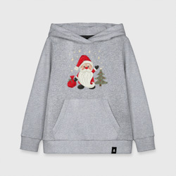 Детская толстовка хлопок Дед Мороз с подарками Новый год