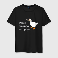 Peace was never an option! – Мужская футболка хлопок с принтом купить со скидкой в -20%