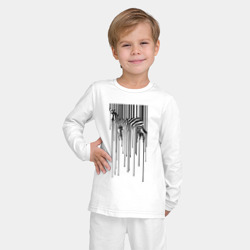 Детская пижама с лонгсливом хлопок Зебра - штрих код - фото 2