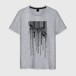 Зебра - штрих код – Мужская футболка хлопок с принтом купить со скидкой в -20%
