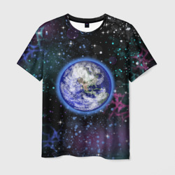Земля во вселенной – Мужская футболка 3D с принтом купить со скидкой в -23%
