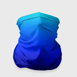 Бандана-труба 3D Сине-голубой градиент без рисунка