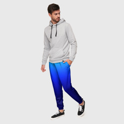 Мужские брюки 3D Сине-голубой градиент без рисунка - фото 2