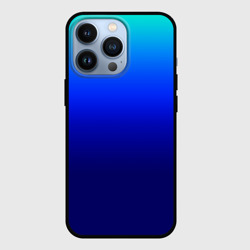 Чехол для iPhone 13 Pro Сине-голубой градиент без рисунка