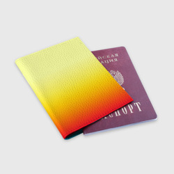Обложка для паспорта матовая кожа Солнечный градиент без рисунка - фото 2