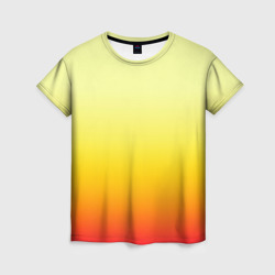Женская футболка 3D Солнечный градиент без рисунка