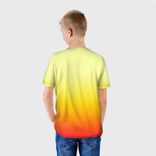 Детская футболка 3D Солнечный градиент без рисунка, цвет 3D печать - фото 4