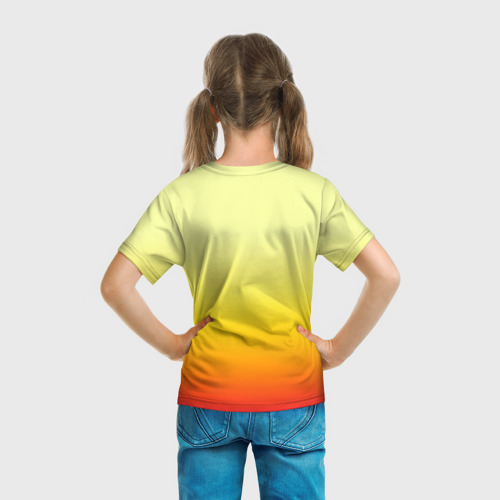 Детская футболка 3D Солнечный градиент без рисунка, цвет 3D печать - фото 6