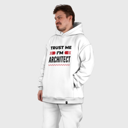 Мужской костюм oversize хлопок с принтом Trust me - I'm architect, фото #5