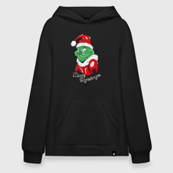 Худи SuperOversize хлопок Merry Christmas, Santa Claus Grinch