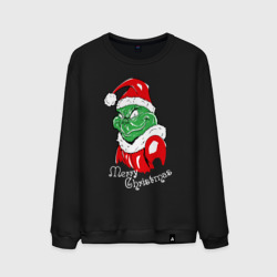 Мужской свитшот хлопок Merry Christmas, Santa Claus Grinch