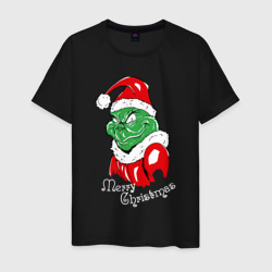 Мужская футболка хлопок Merry Christmas, Santa Claus Grinch