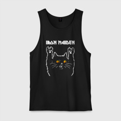 Мужская майка хлопок Iron Maiden rock cat