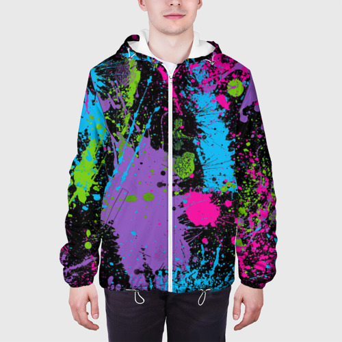 Мужская куртка 3D Граффити - абстрактные брызги, цвет 3D печать - фото 4