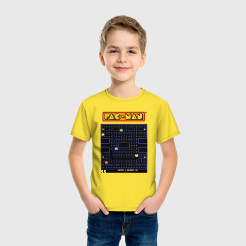 Детская футболка хлопок Pac-Man на ZX-Spectrum, цвет желтый - фото 3