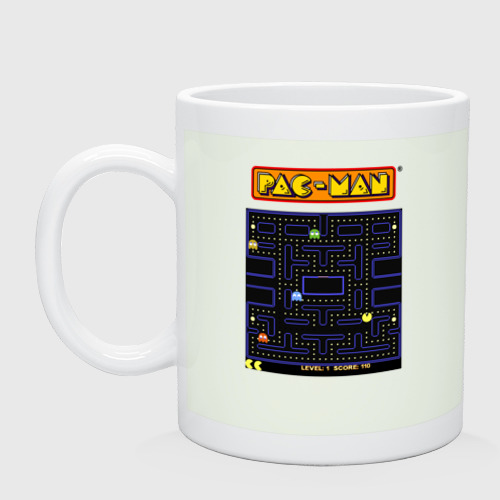 Кружка керамическая Pac-Man на ZX-Spectrum, цвет фосфор