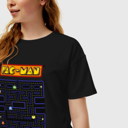 Женская футболка хлопок Oversize Pac-Man на ZX-Spectrum - фото 2