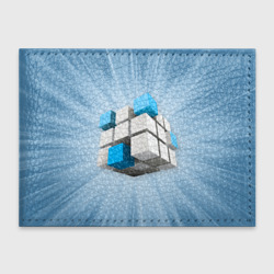Обложка для студенческого билета Трёхцветный кубик Рубика