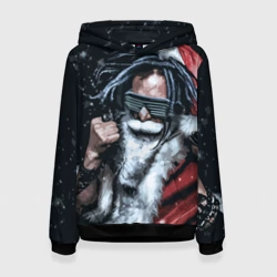 Женская толстовка 3D Крутой Санта Клаус рэпер